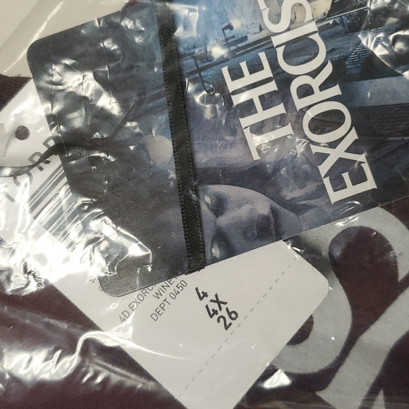 ❤️NWT VINTAGE TORRID TEE - THE EXORCIST LATTICE SLEEVE TOP HALLOWEEN PLUS SIZE - Picture 13 of 13